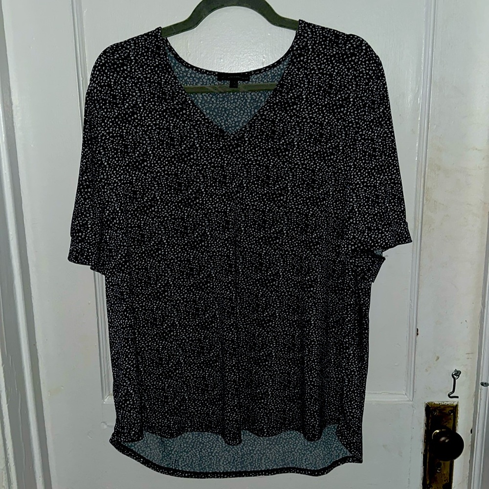 Adrianna Papell Blue Patterned Short size XXL
